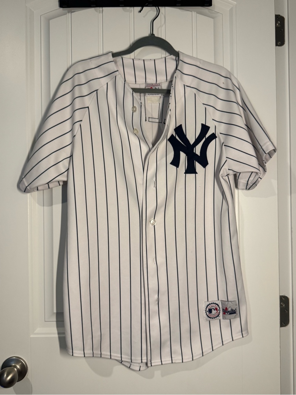 Majestic New York Yankees Pinstripe Jersey - White & Navy